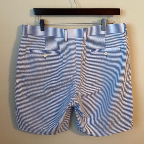 NWOT Bobby Jones Blue/White Seer Sucker Golf Short - Picture 4 of 11